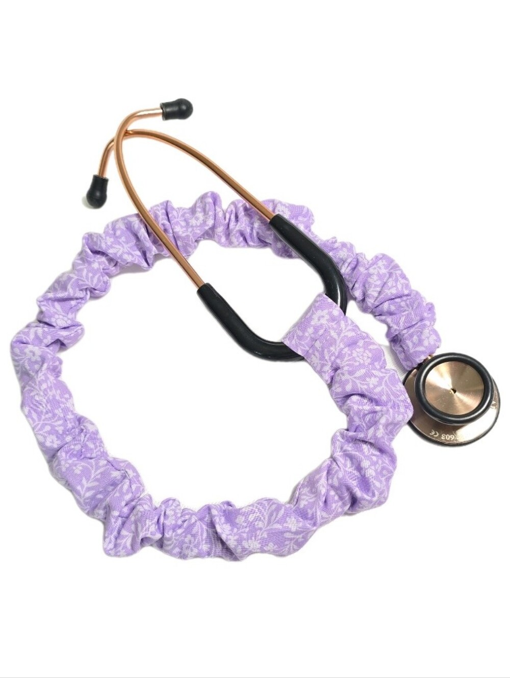 Handmade Purple Lavander Ditsy Paysley Floral  Stethoscope Sleeve: Cotton Cover